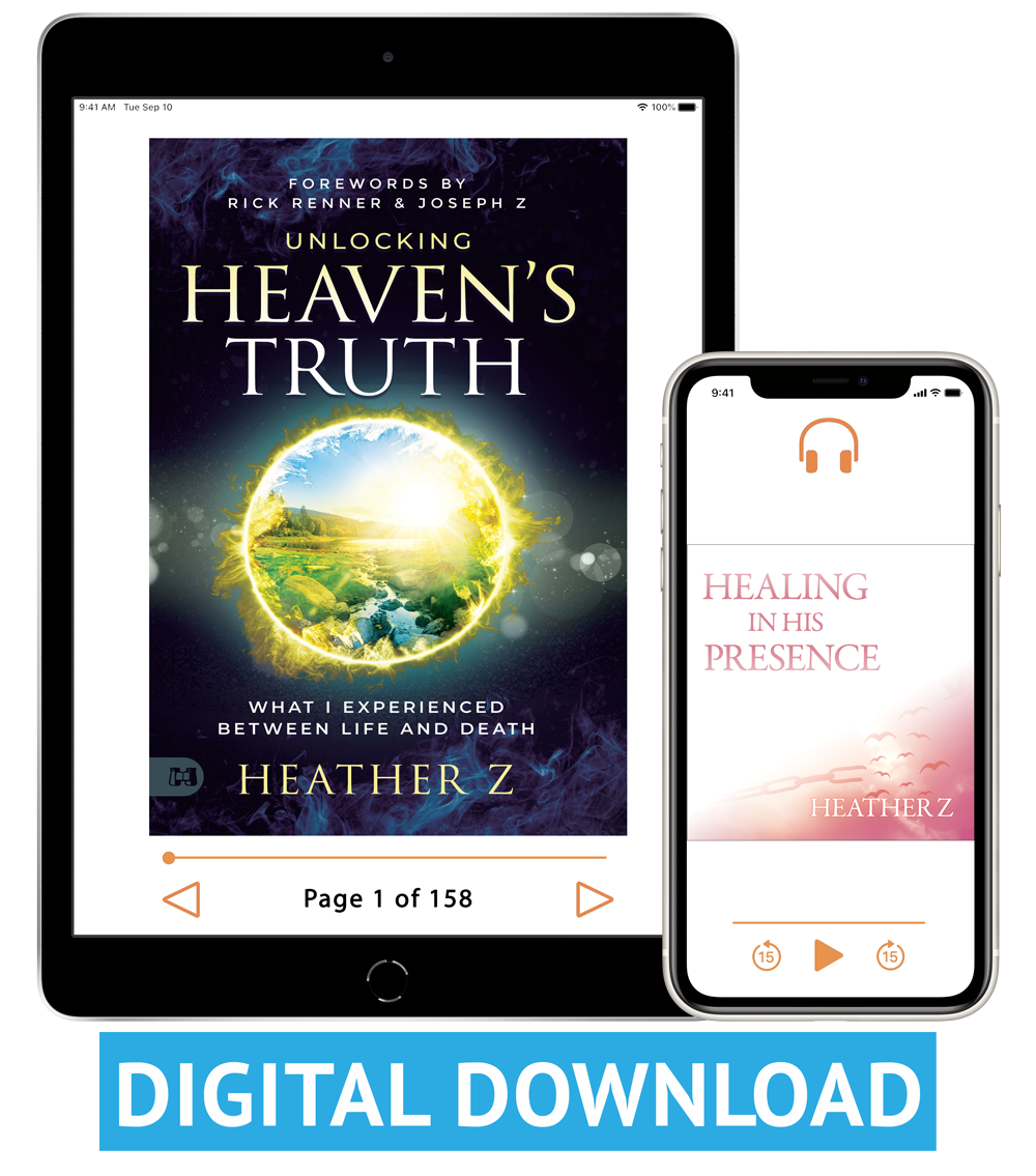 Unlocking Heaven's Truth, Healing in His Presence & The Healing Scriptures (2 eBooks & Audio Teaching) by Heather Z & Sid Roth; Code: 10067D