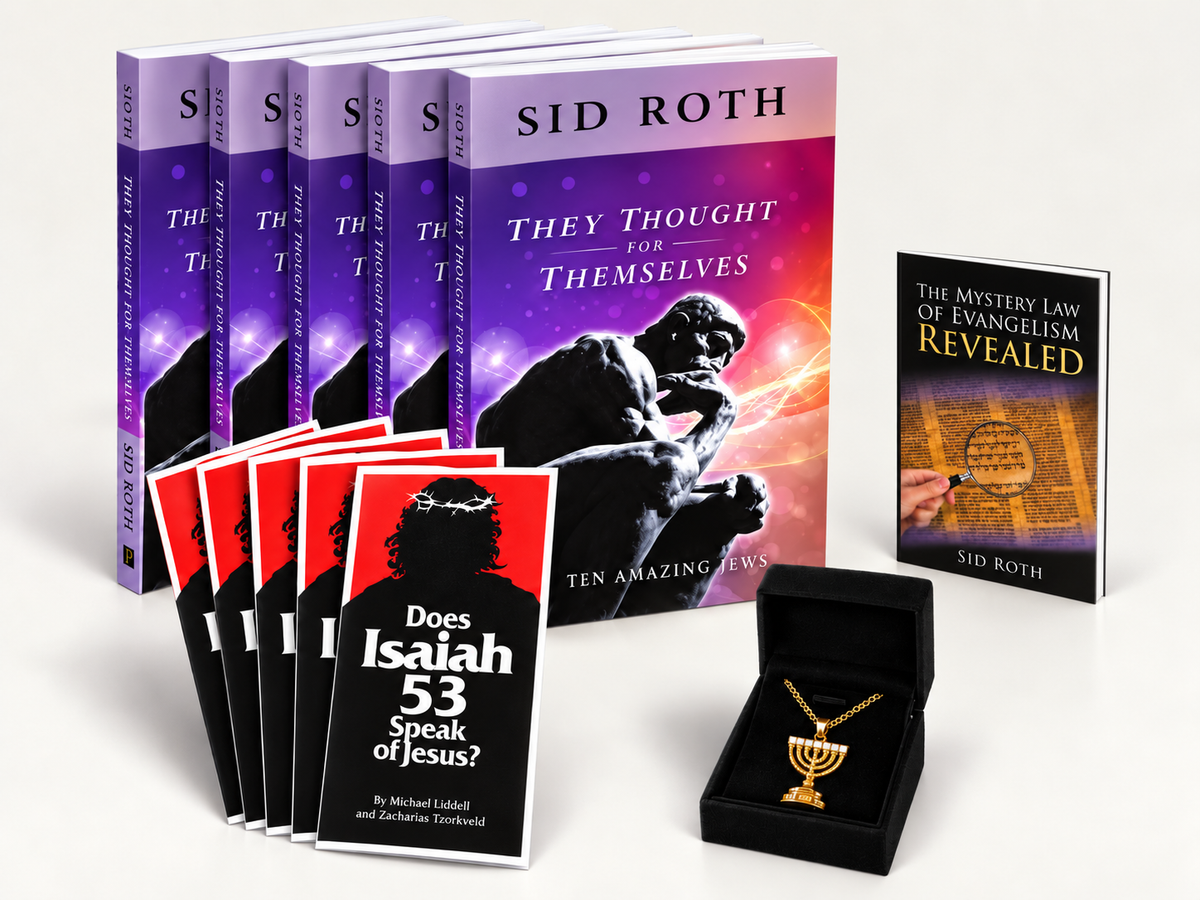 Supernatural Glory Bundle (6 books, 5 brochures & Menorah Pendant) by Sid Roth; Code: 10118