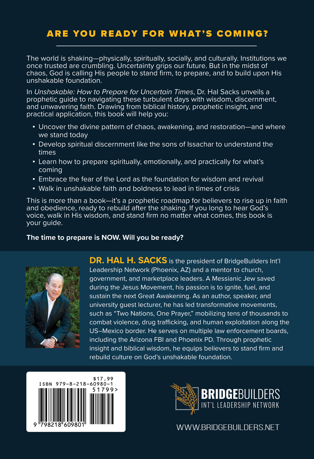 Unshakable, Kingdom Principles for Success & Praying Kingdom Principles for Your Success at Work (Book, CD & Pamphlet) by Dr. Hal Sacks; Code: 10075